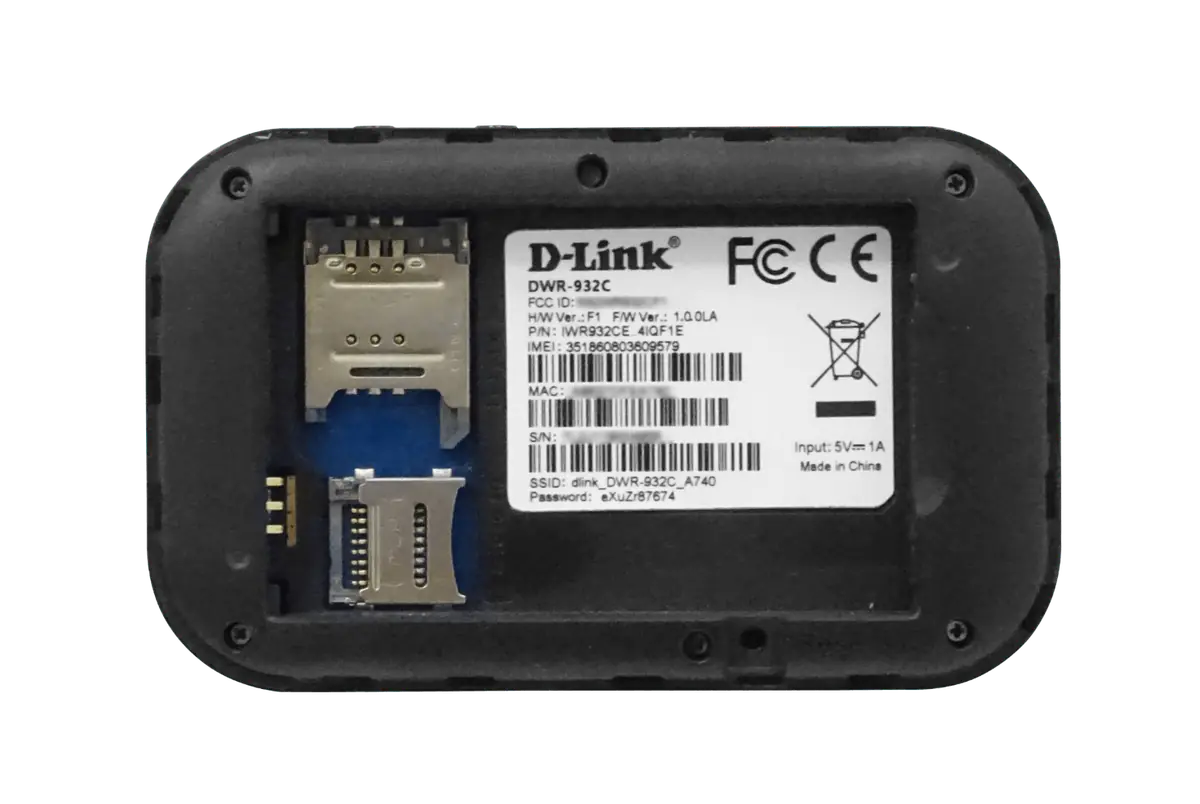 D-LINK Bateria 4G/LTE-Cat4 N300-2,4GHz 3-antenas-internas 1-Sim 1-USB