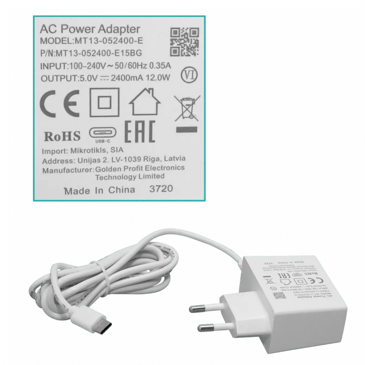 MIKROTIK LTE6 4-1000 2,4GHz WiFi6 1-SIM L4 inc5V L41G-2axD&FG621-EA