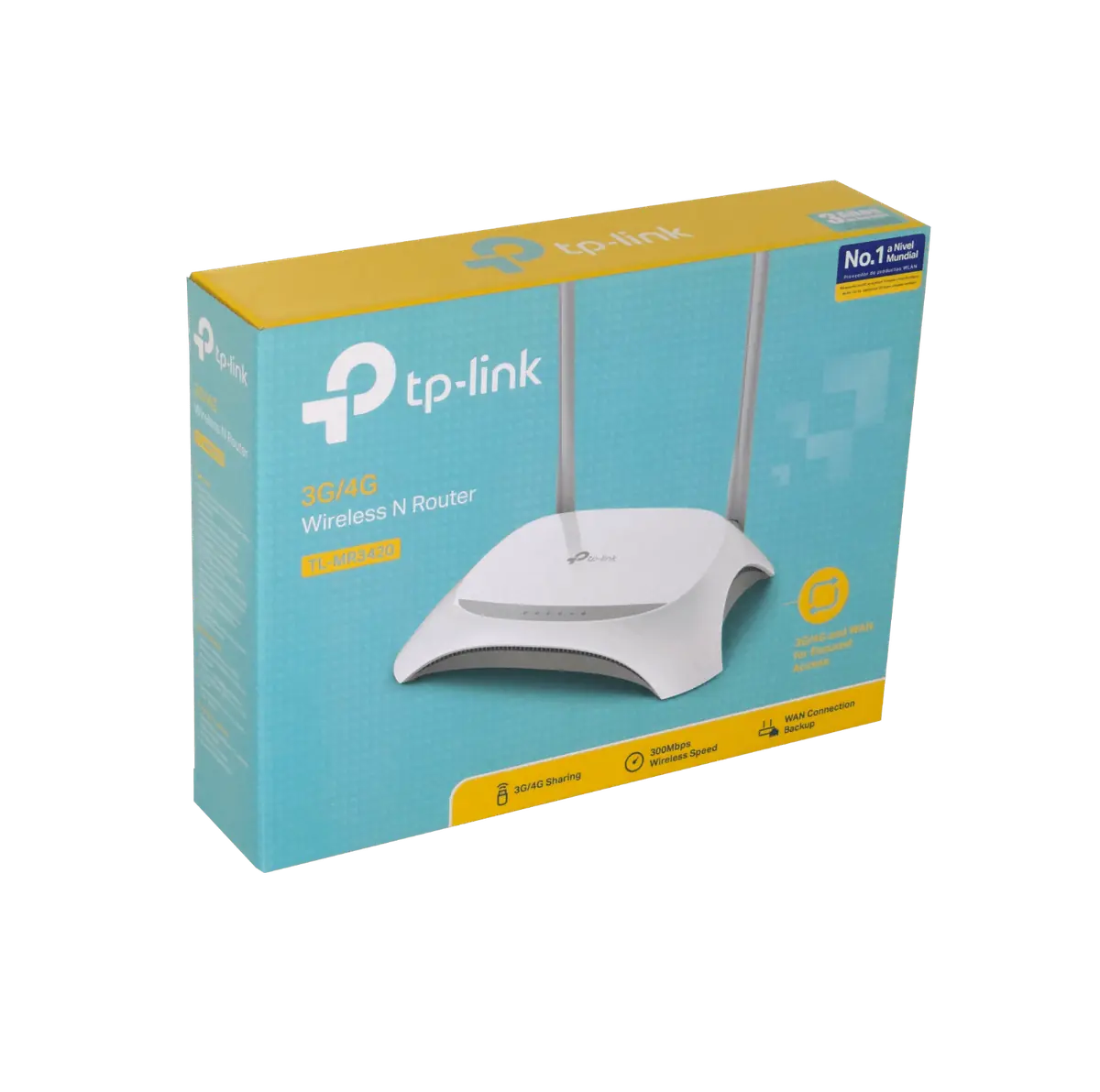 TP-LINK ROUTER 3G 2-RPSMA-3DBI HSPA USB WIFI-N300 4-LAN 1-WAN